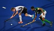 Mats Grambusch worked tirelessly to create scoring opportunities for Germany
